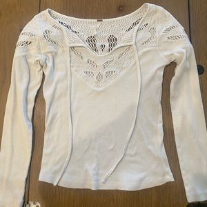 Long sleeve free people top. Lace. SZ SMALL.